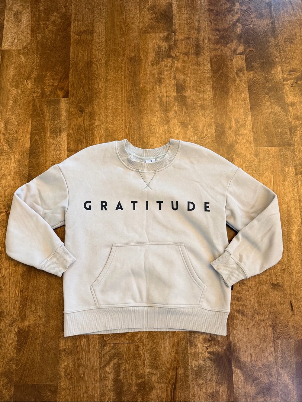 Little Bipsy Cream 'GRATITUDE' Crewneck Sweatshirt